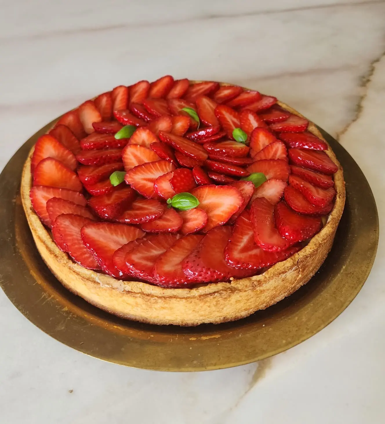 Strawberry and Toasted Almond Tart